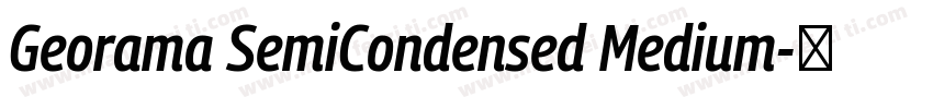 Georama SemiCondensed Medium字体转换